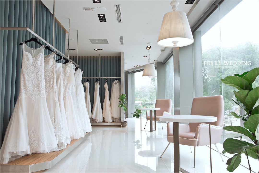 翡麗婚禮店內婚紗展示空間